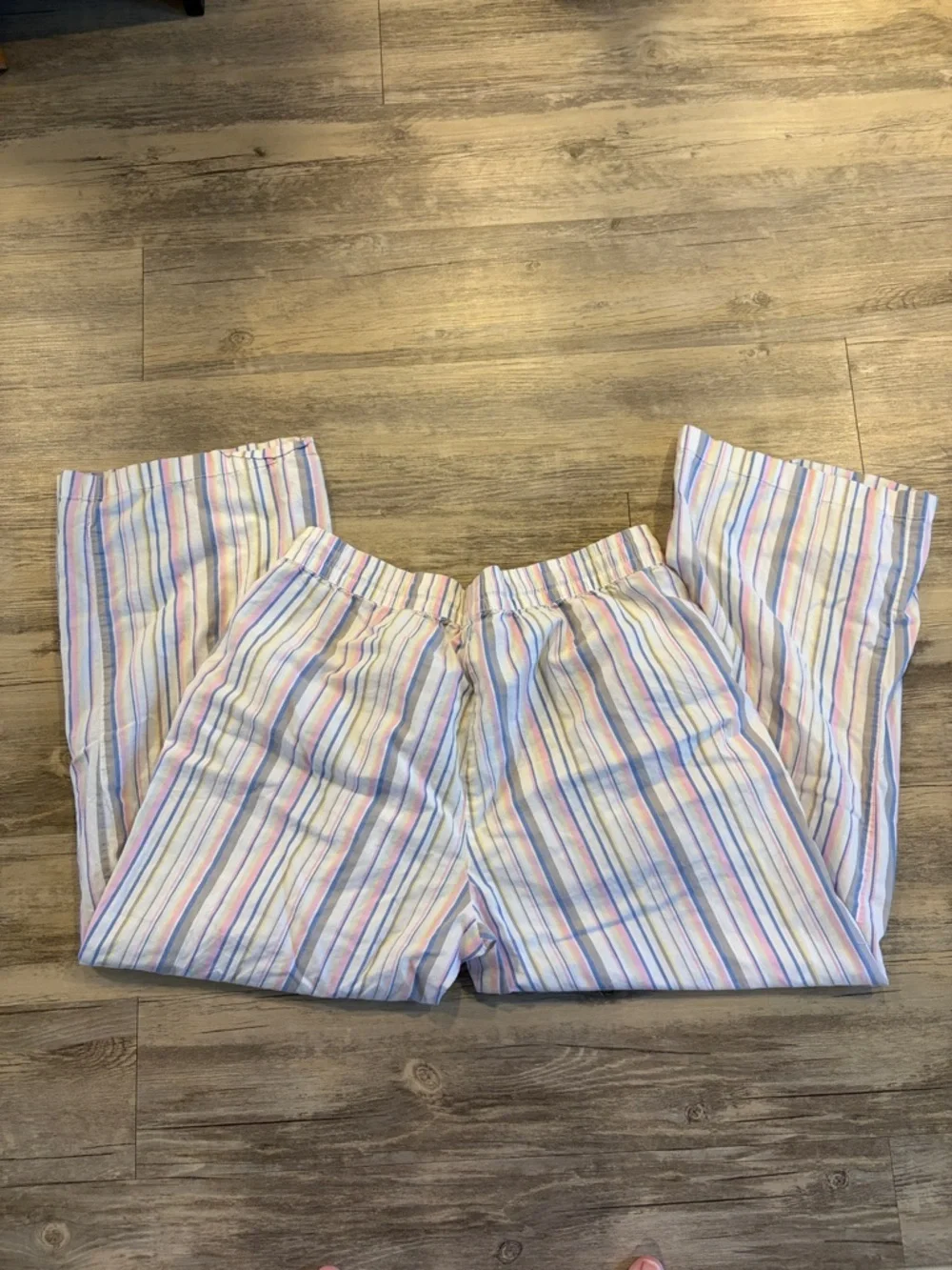 GAP Pastel Multistripe Drawstring Cotton Pajama Pants - Picture 4 of 4